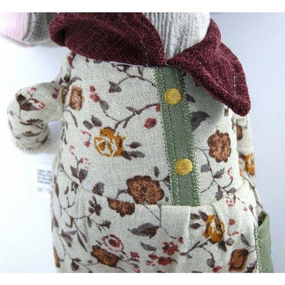 Metoo Me too Soft Plush whimsical elephant doll floral dress 12" Embroidered - Picture 5 of 8